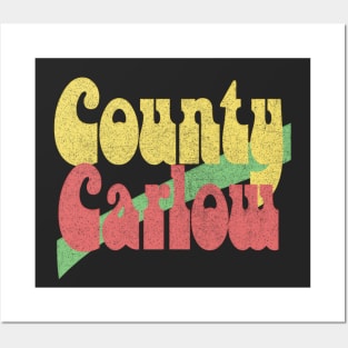 County Carlow / Retro Typography Style Design Posters and Art